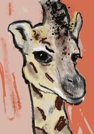 Giraffe painting by Neil Holt